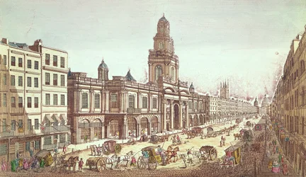 A View of the Royal Exchange, engraved by Moithey, c.1754